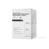 Bobina de 305 m (1000 ft) Cat5e, aleación de cobre y aluminio ( CCA ) color blanco, uso interior