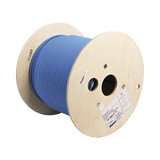 Bobina de Cable Blindado F/UTP de 4 Pares, Cat6A, Soporte de Aplicaciones 10GBase-T, LSZH (Libre de Gases Tóxicos), Color Azul, 305m