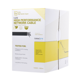 Bobina de cable de 305 m, ( 1000 ft ), Cat5e, alto desempeño, de color Gris, UL, para aplicaciones en CCTV, redes de datos. Uso Interior